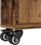 vidaXL - Opbergtrolley - smal - 48x13x68 - cm - bewerkt - hout - oud - houtkleurig