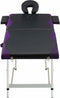 vidaXL - Massagetafel - inklapbaar - 2 - zones - aluminium - zwart - en - paars