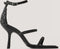 NA-KD Glitter High Heel Sandalen - Verstelbaar Enkelbandje - Zwart - Maat 39