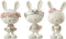 J-Line figuur Konijnen Teddy - polyresin - mix - 3 stuks