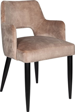 PTMD Eetkamerstoel Jip Met Arm Hout Torre Khaki