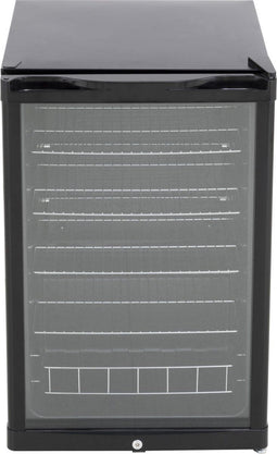 Husky KK111-BK-NL-HU - Koelkast Tafelmodel - Glazen Deur - 130 Liter - 40dB - Zwart