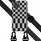 Selencia Hoesje Geschikt voor iPhone 11 Pro Hoesje Met Koord - Selencia Siliconen design hoesje met afneembaar koord - Zwart / Irregular Check Black