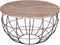 SVJ Salontafel Rond - 75 x 75 x 47 cm - Metaal - Grijs/Lichtbruin
