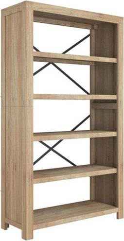 vidaXL - Boekenkast - met - 5 - schappen - 80x30x140 - cm - massief - acaciahout