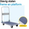 BRASQ Plateauwagen Inklapbaar - Transportkar - Draagvermogen 150 KG - Stalen frame - Zilver