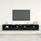 vidaXL - TV - Wandelementen - 2 - st - Zwart - Eiken - 100x30x30 - cm - Bewerkt - Hout