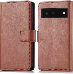 iMoshion Hoesje Geschikt voor Google Pixel 6 Hoesje Met Pasjeshouder - iMoshion Luxe Bookcase - Bruin
