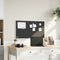 vidaXL - Krijtbord - met - massief - grenenhouten - lijst - 100x55 - cm - zwart