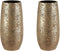 Mica Decorations Clemente Vaas - H35xØ17 cm - Terra - Goud - Set van 2