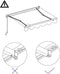 vidaXL - Luifel - handmatig - uittrekbaar - 600x300 - cm - blauw - en - wit