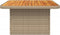 Tuintafel 80x80x71 cm poly rattan en acaciahout beige