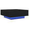 vidaXL - Salontafel - met - LED-verlichting - Zwarte - Eik - 80x80x31 - cm