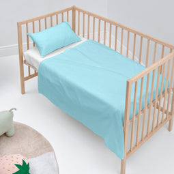 Happy Friday Sheet set 2 pieces Basic 120x180 cm (Cot bed) Blue