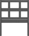 vidaXL - Hoofdbord - 105,5x4x100 - cm - massief - grenenhout - grijs