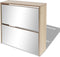 vidaXL - Schoenenkast - drielaags - met - spiegel - 63x17x102,5 - cm - wit
