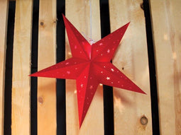 Paperstar - ster - hangend - rood - 60 cm - 230 V - E14-lamp niet meegeleverd