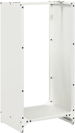 vidaXL - Brandhoutrek - 40x30x80 - cm - koudgewalst - staal - wit