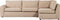 WOOOD Freek Hoekbank Rechts - Polyester - Warm Beige - 80x284x175