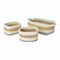 Decoratieve Doos DKD Home Decor Katoen Natuurlijke Vezel (3 Onderdelen) (33 x 23 x 13 cm)