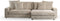 Furntastik 3 zits bank CL L+R, stof Lincoln 83, RIB920 naturel