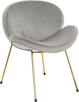 Stoel DKD Home Decor 62 x 58 x 73 cm Gouden Metaal Lichtgrijs