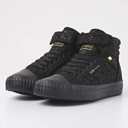 British Knights DEE - Hoge sneakers - Panterprint - Zwart - maat 35
