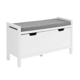 SoBuy Schoenenbank - 2 laden - Max. 150 kg - 91 x 30 x 50 cm - Wit/Grijs