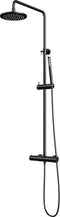 Brauer Doucheset - Opbouw - Rond 20cm Thermostaatkraan Regendouche Handdouche - Zwart