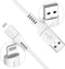 imoshion - Lightning naar USB A Kabel - 2 meter - Gevlochten textiel - Wit