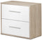 Nachtkastje Alexandra House Living Wit Metaal Hout MDP 40 x 41 x 28 cm 2 lades