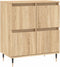 vidaXL - Dressoir - 60x35x70 - cm - bewerkt - hout - sonoma - eikenkleurig