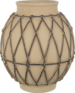 J-Line bloempot Berber - cement - beige - large - Ø 31.5 cm