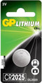 GP CR2025 - Knoopcel batterij - 3V 160 mAh - 20mm x 2,5mm