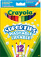Crayola Supertips - Viltstiften - 12 Wasbare Viltstiften - Multi (12 stuks)