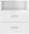vidaXL - Nachtkastje - 50x32x60 - cm - hoogglans - wit