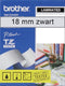 Brother TZE-141 - Lettertape - 18 MM - zwart op transparant