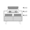 NorStone Oslo 800 - Platenspeler audio meubel - 2 platenbakken - Zwart/Walnoot