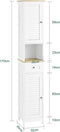SoBuy FRG236-WN - Badkamerkast - 2 deuren 1 la - Wit