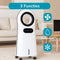 Lifetime Air Aircooler - Bladloze Ventilator Luchtbevochtiger Koeler 3-in-1 - Watertank 35L - Geluidsniveau 55dB - Afstandsbediening - Sfeerverlichting