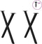 vidaXL - Eettafelpoten - 2 - st - X-vormig - 70x(72-73) - cm - staal - zwart