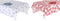 Placemat en servetten DKD Home Decor 150 x 150 x 0,5 cm Blauw Fuchsia (2 Stuks)
