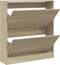 Schoenenkast 80x21x87,5 cm bewerkt hout sonoma eikenkleurig