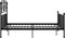 vidaXL - Bedframe - metaal - zwart - 140x200 - cm