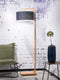GOOD&MOJO Vloerlamp Himalaya - Bamboe/Blauw - Ø47cm - Scandinavisch,Bohemian - Staande lampen voor Woonkamer - Slaapkamer