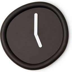 Ronde Klok Zwart / Round Clock Black - Design klok Werkwaardig
