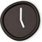 Ronde Klok Zwart / Round Clock Black - Design klok Werkwaardig