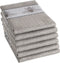 DDDDD Honey - Theedoek - Set van 6 - Katoen - Honingraatprint - Grijs - 60x65 cm (6 stuks)