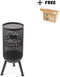 BonFeu BonVes 34 - Vuurkorf met Grill en Optionele Plancha - Zwart 34x34x85 cm