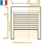 FRANCE-COMBI Handmatig omkeerbaar rolluik van pvc met riem - B 120 x H 120 cm
